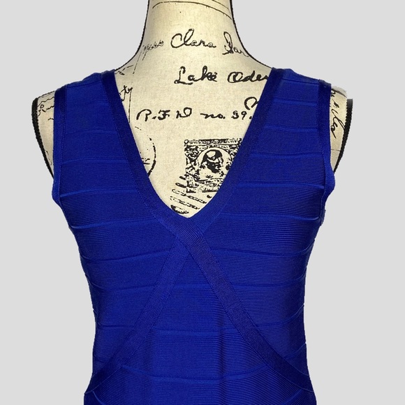 Calvin Klein Bodycon Cocktail Blue Dress - Picture 2 of 6